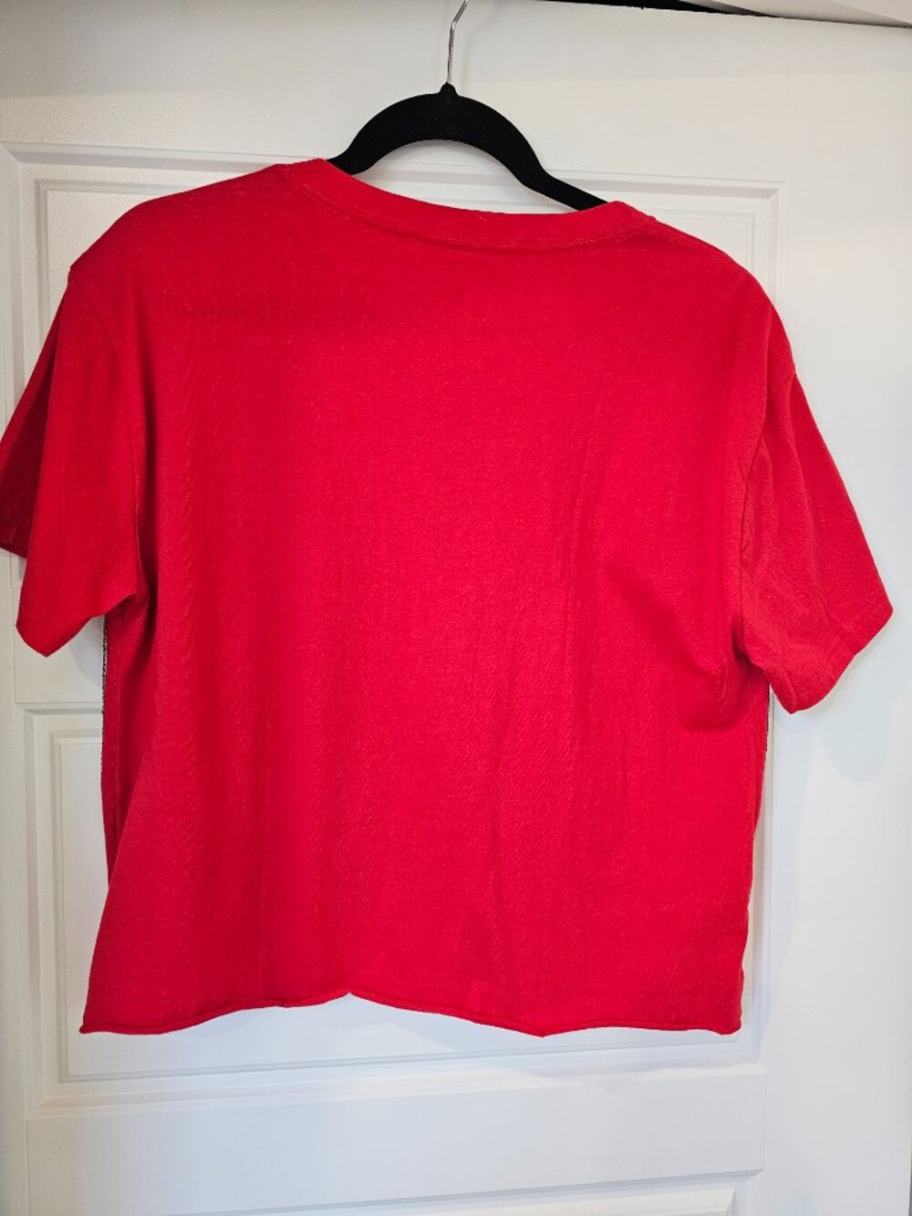 Victoria Secret PINK. A red crop top black and silver sequins size L - Picture 2 of 5